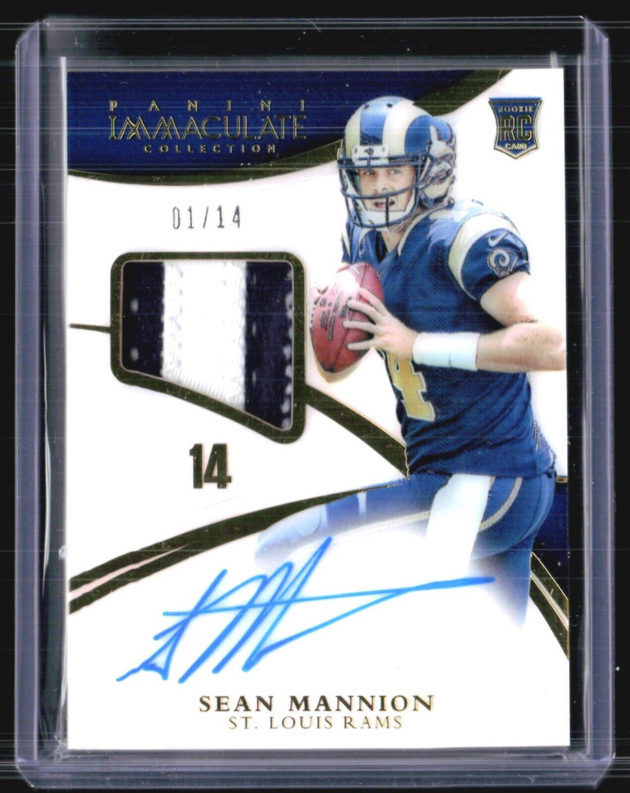 Sean Mannion Panini Immaculate #140 Autograph Patch