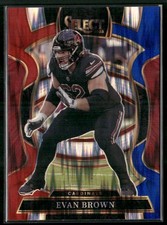 2025 Panini Select #24 Evan Brown Black and Blue Prizm Shock