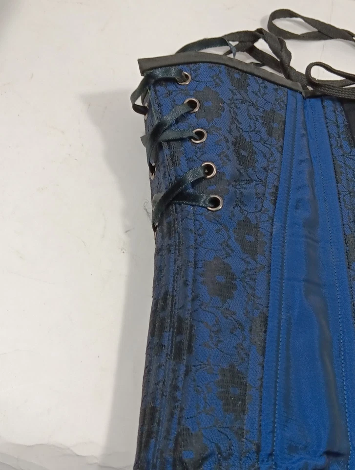 Swan Lace Reversible Underbust Corset Renaissance Fair Artisan Made Gently Worn - Image 3 of 4