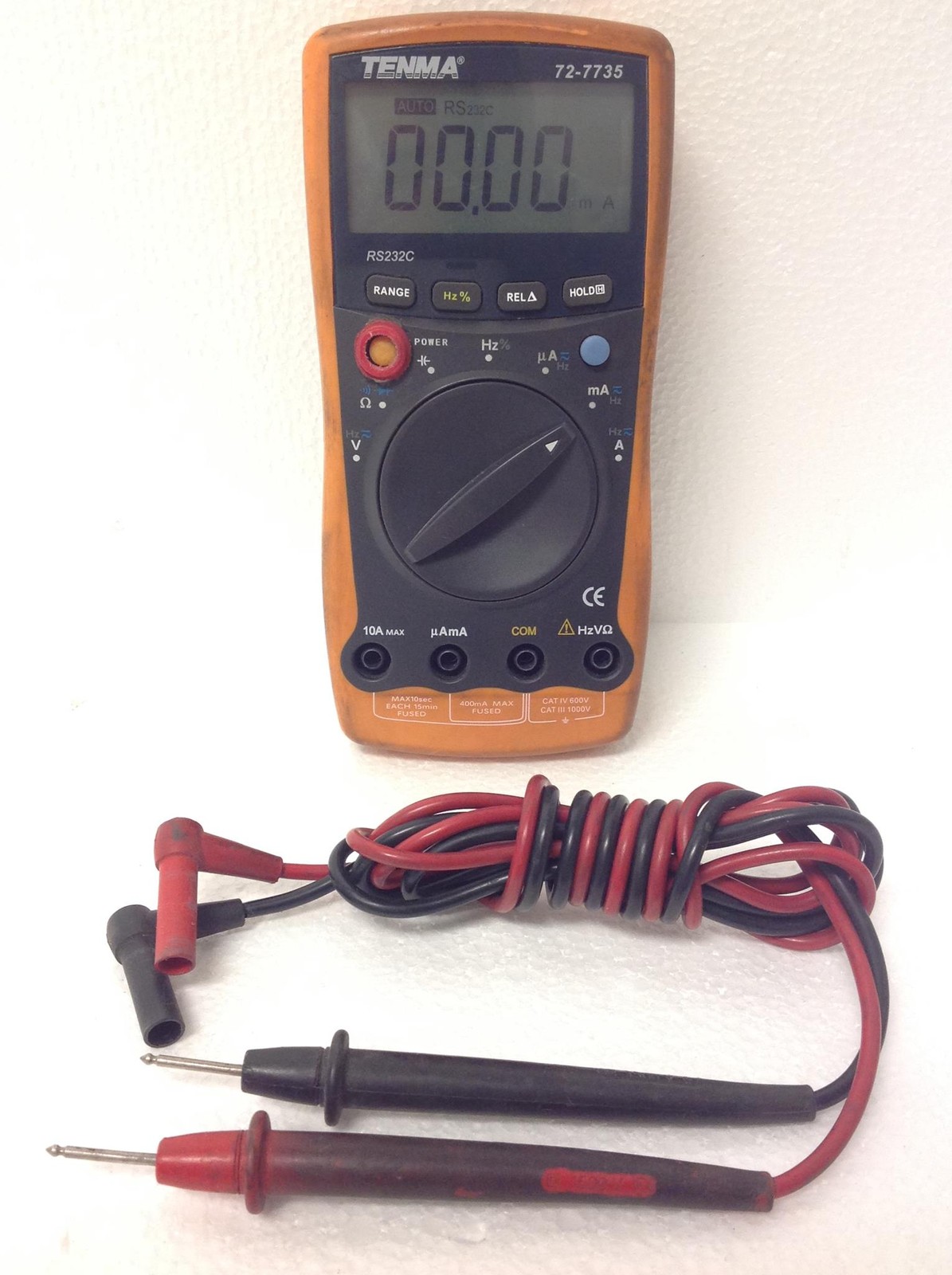 Tenma 72-7735 Intelligent Digital Multimeter w/ Test Lead & Battery, WORKING
