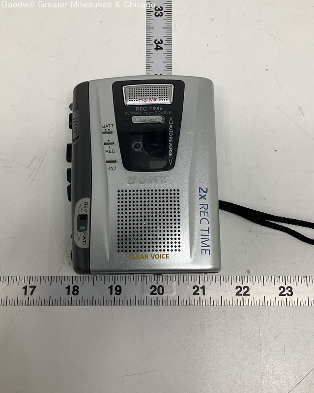 Sony Silver TCM-50DV Portable Cassette Recorder Personal Electronics For