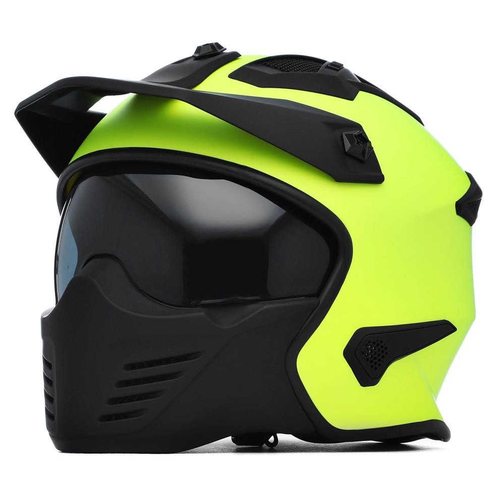 Spada Storm Plain Motorcycle Helmet EX DISPLAY ECE Approved Matt Yellow Size XS