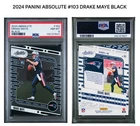 2024 PANINI ABSOLUTE #103 DRAKE MAYE BLACK SSP ROOKIE RC PSA 8