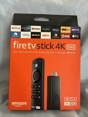 AMAZON FIRE TV Stick 4K MAX, Wi-Fi 6, Alexa Voice Remote (Includes TV controls)