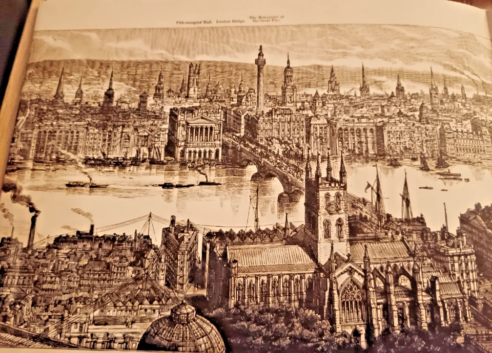 VIEW OF LONDON IN 1890  Reproduction cloth panoramic view in slip-case - Image 3 of 4