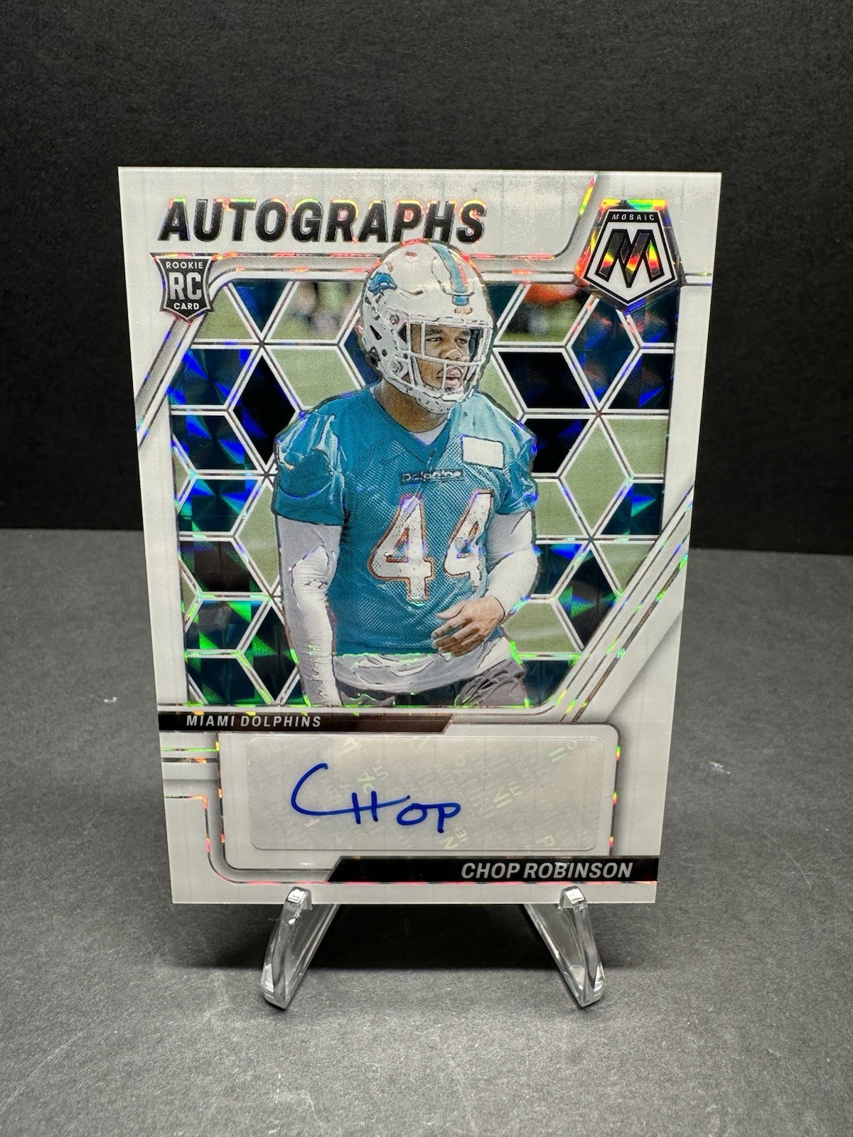2024 Mosaic Autographs White /25 Chop Robinson Rookie Auto