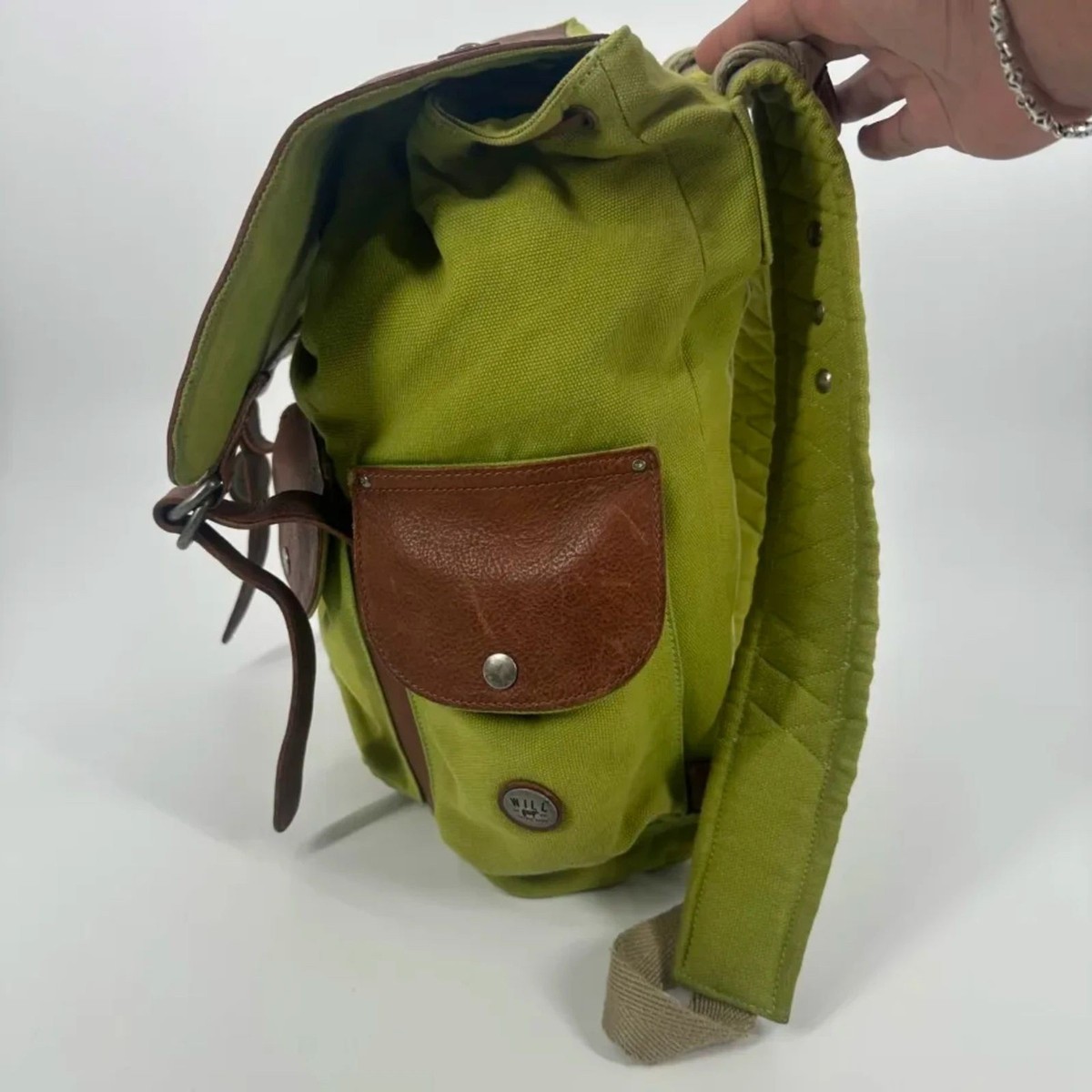 Copy— WILL Leather Goods RARE Lennon Backpack Lennon Canvas and Leather Backpack – E.F. Outfitters main image 3