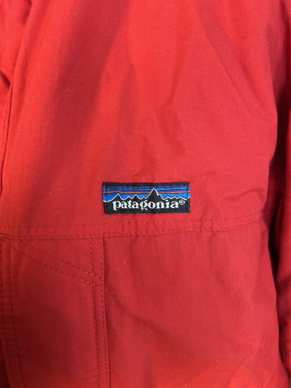 Vintage Patagonia Insulated Alpine Parka Jacket Red Blue Men’s M Made Hong Kong thumbnail 4