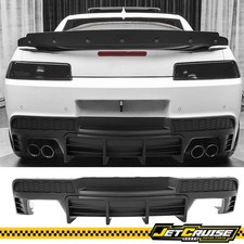 Fits 14-15 Chevy Camaro Ikon Rear Bumper Lip Lower Diffuser Matte Black Pp