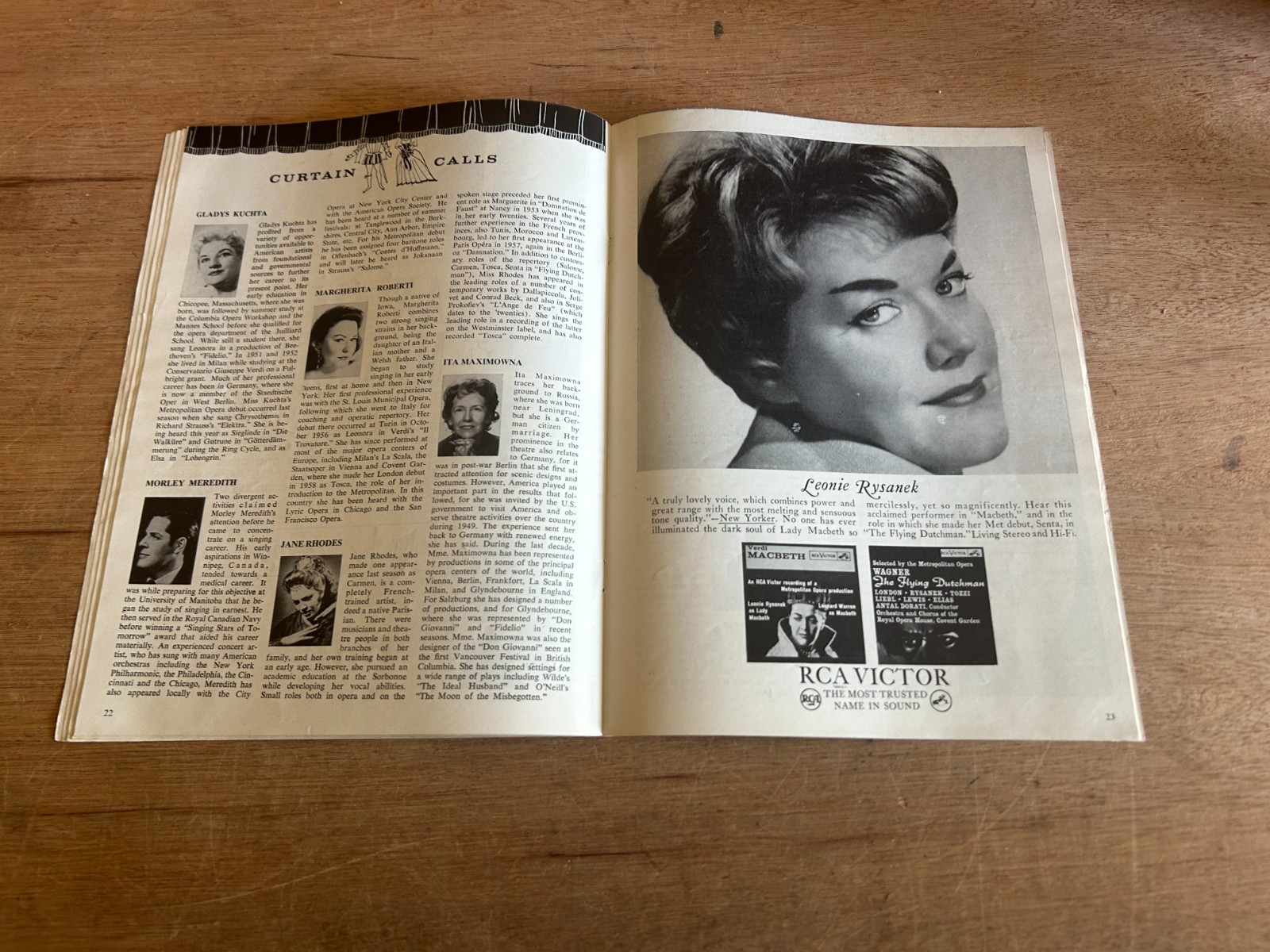 Milwaukee Florentine Metropolitan Opera Program Lot 1960s Vtg Madama Butterfly