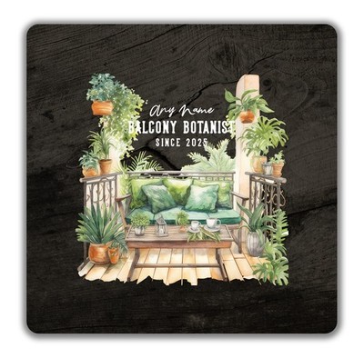Personalisierte Balkon Botaniker Gärtner Bauer 2er Pack Getränke Untersetzer 9 x 9 cm