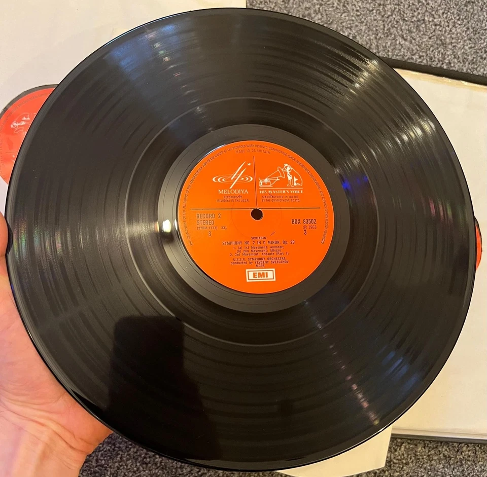 Scriabin - Three Symphonies, Poem Of Ecstasy, Reverie HMV SLS 835 - 4 x Vinyl NM - Image 4 of 4