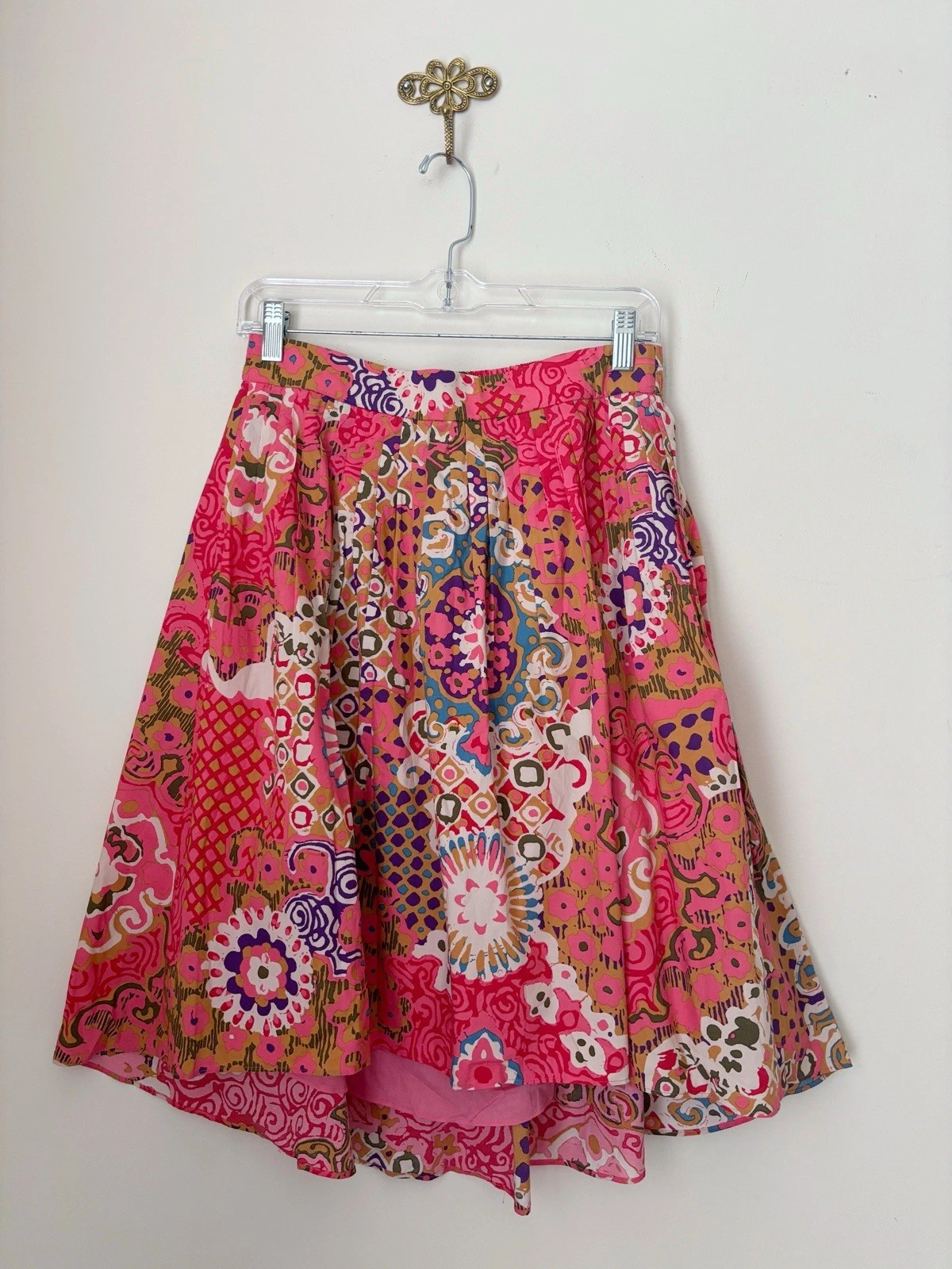 J. Crew Pink Batik Print Pleated High Low Skirt Sz 4 NEW NWT Summer Boho
Opens in a new window or ta