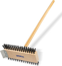 SPARTA 4002600 Stainless Steel Grill Brush, Grill Scraper with Long Handle for C