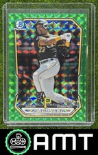 Esmerlyn Valdez 2026 Bowman 9/99 Chrome Prospects Green Geometric Pirates