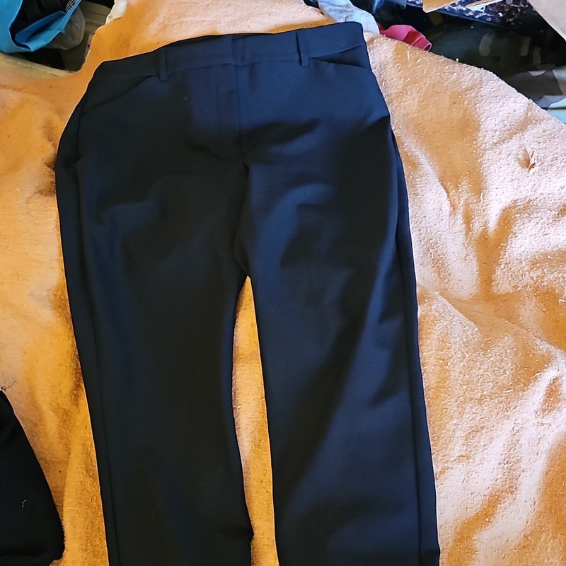 expess Women's Black Dress Pants Regular Fit Straight Leg Solid Size 12