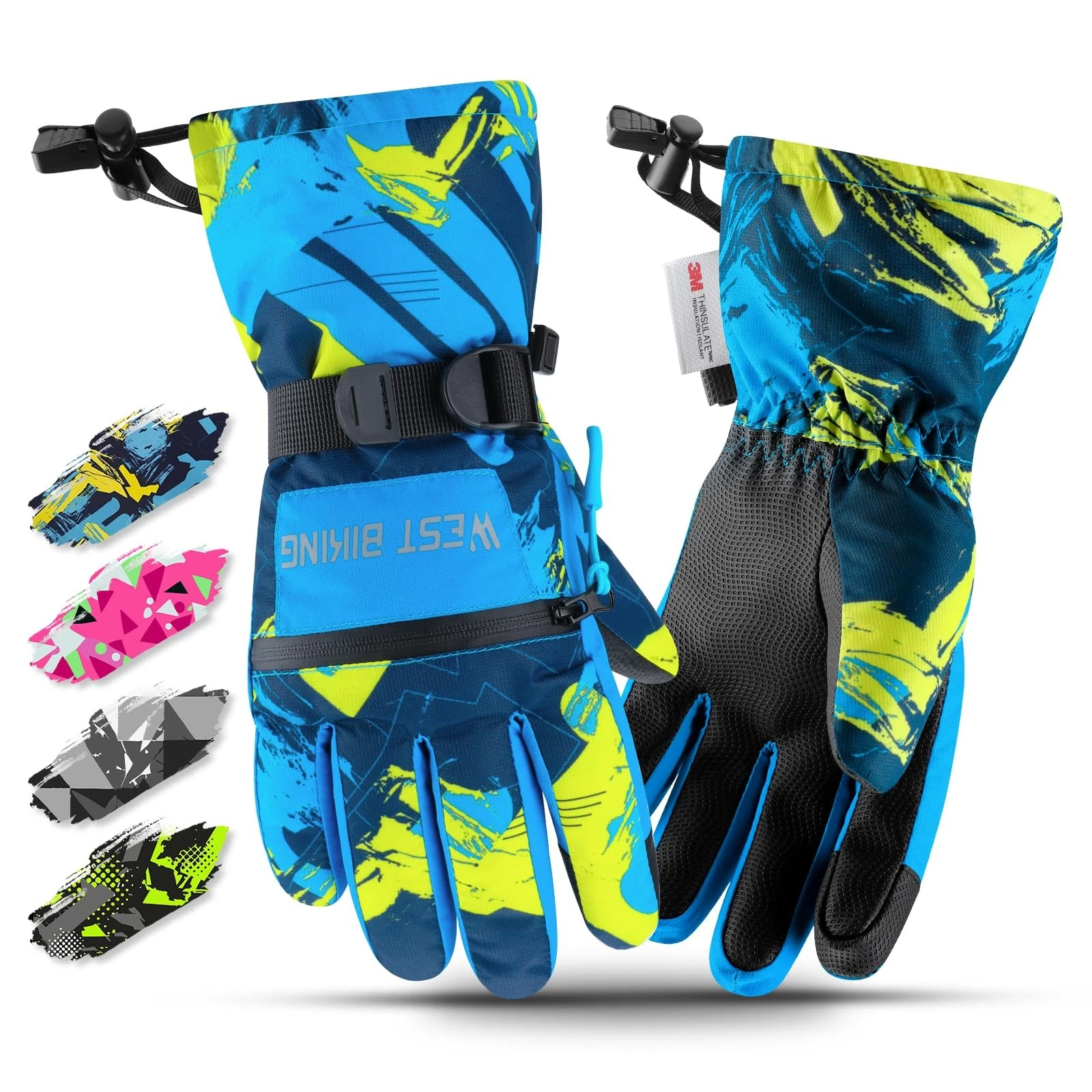Winter Gloves for Boys and Girls, 3M Thinsulate Winter Ski Gloves Suitable fo...