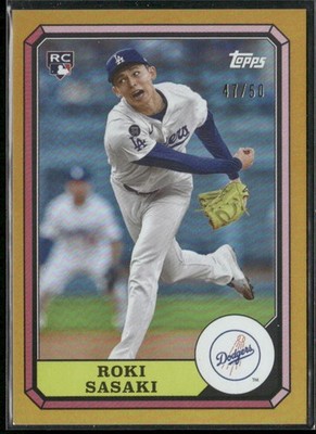 2025 Topps Archives 1987 Topps Boardwalk and Baseball Roki Sasaki #87BB-2 RC /50