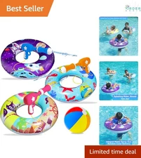 Kids Inflatable Pool Toys Set 3 Rings 3 Water Guns Beach Ball Summer Fun