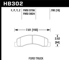 Hawk HB302Y.700 LTS Disc Brake Pads Enhanced Stopping Power Plug-n-Play 1yr Warr