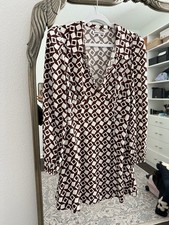 Reformation Will Geometric Brown Mini Dress