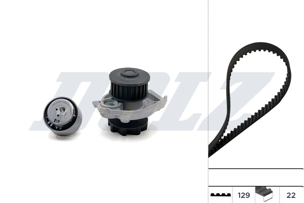 Fits DOLZ KD060 TIMING KPL. + WATER PUMP ALFA ROMEO MITO, FIAT 500, 500 C, DOBL