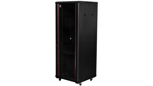 Szafa StojąCa Rack 19 27U 600X600Mm Drzwi Szklane Czarna Neku FLR + WyposażEnie-image