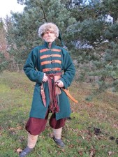Medieval Slavic Rus Kaftan Coat Viking Era Zinc Wool Warrior Tunic, Gentleman