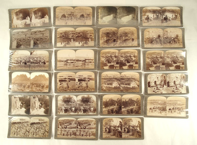 Lot of TWENTY-THREE Antique Stereoviews, Holy Land Scenes, by Underwood