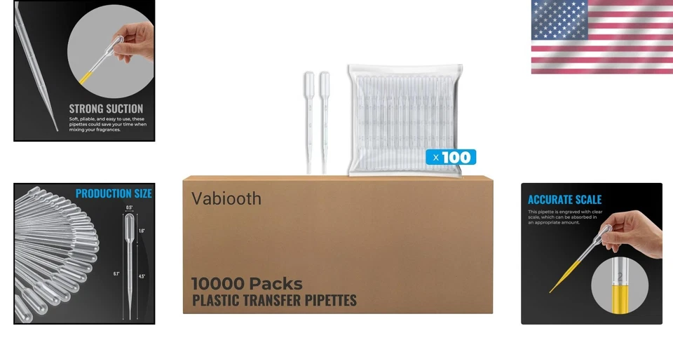 10000Pcs Disposable Pipettes - 3mL Calibrated Dropper - Image 2 of 4