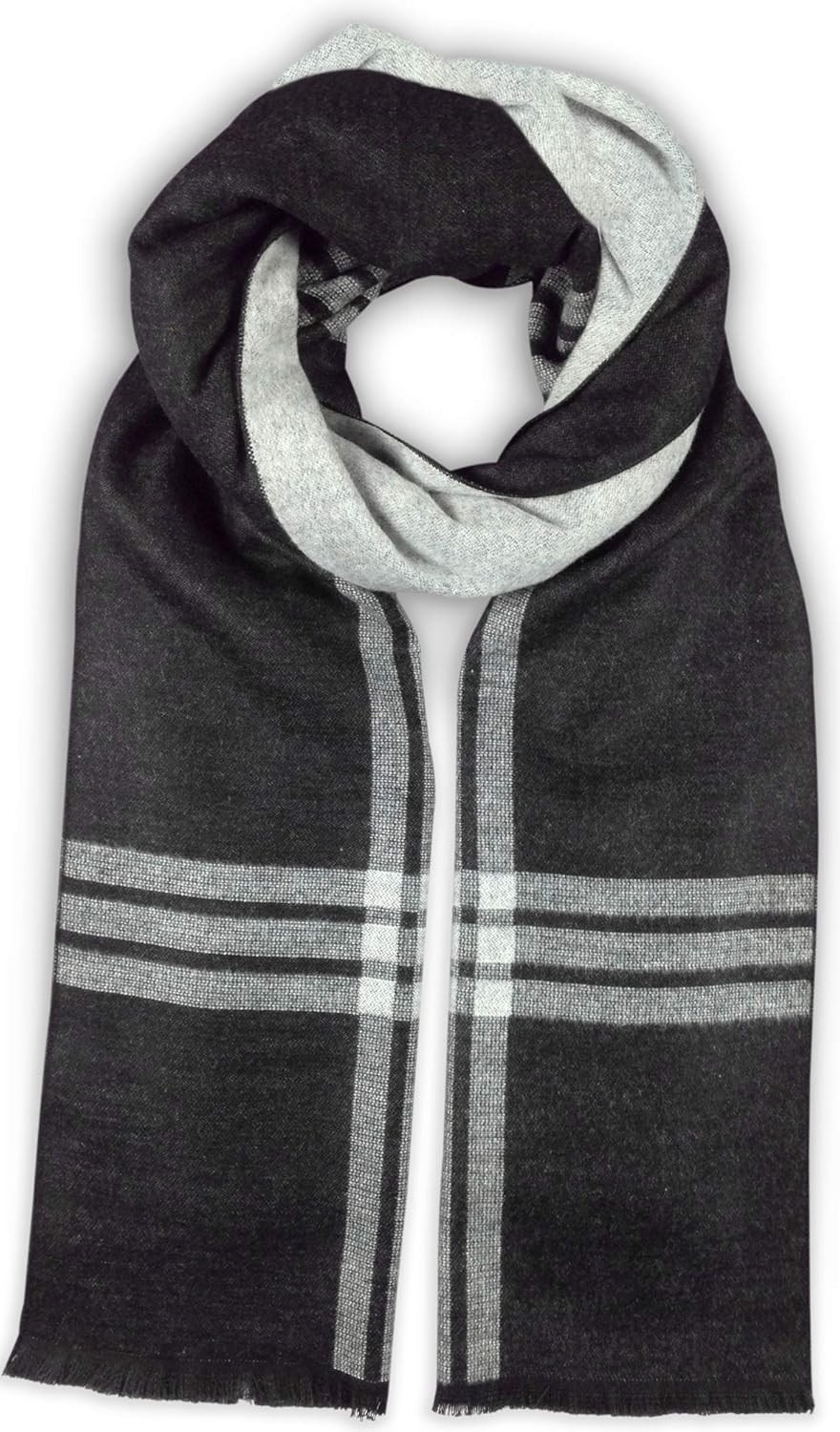 Livativ Bleu Nero Luxurious Winter Scarf Premium Cashmere Feel Unique Design... 