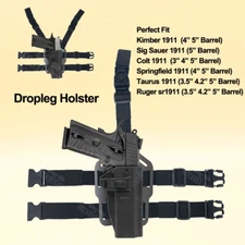 Dropleg 1911 Holster Fit Colt 1911 Taurus Sig Sauer 1911 Kimber Ruger SR1911 OWB