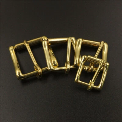2X DIY de Rechange Résistant Laiton Massif Rouleau Boucle Ceinture Interne Large - Photo 1/4