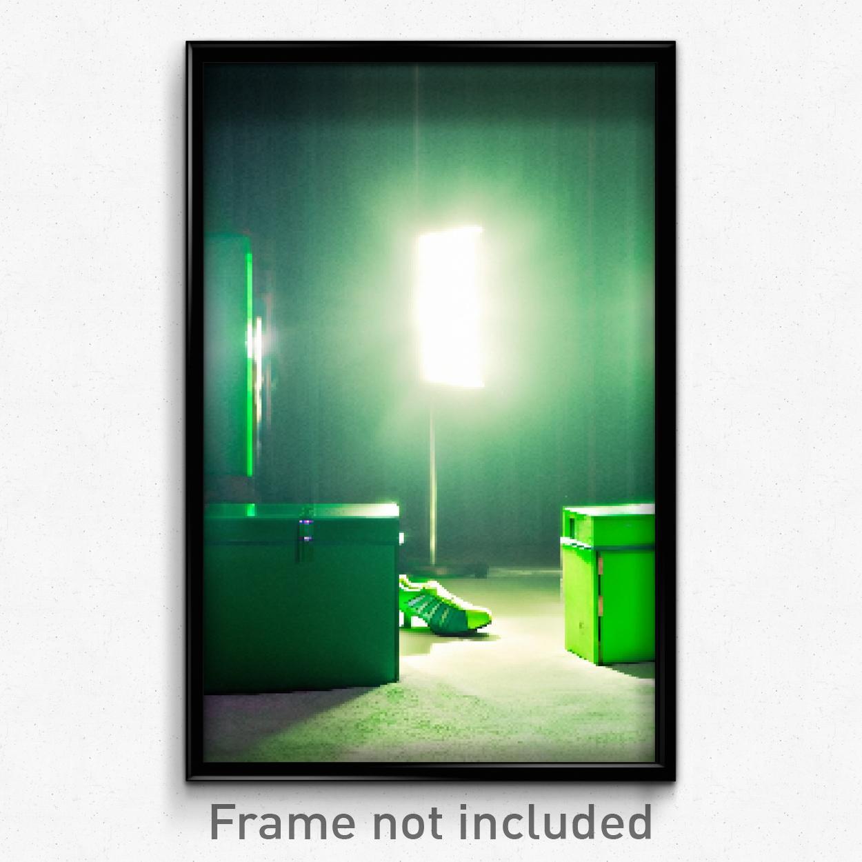 8 Bit Psychedelic Pixel Art Poster - Green Shoebox Trippy Gamer Print