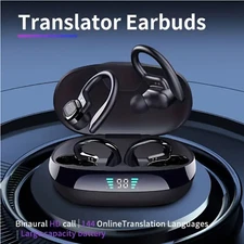GlobeTalk Wireless Earbuds – 144-Language AI Translation Headphones for Traveler