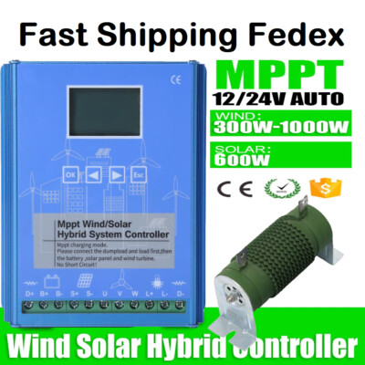 2600W MPPT Wind Solar Hybrid Booster Charge Controller 24V 48V Wind Turbine Kit