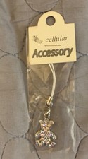 Jeweled Teddybear Cell Phone 2  Charm Strap Dangle Accessory New