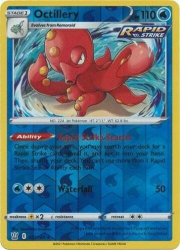 Pokemon -  Octillery - 037/163 - Reverse Holo Rare - Battle Styles - NM/M - New