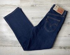 Levi's Jeans Ribcage Straight Ankle Blue Dark Denim Distressed Women's Sz: 25x27