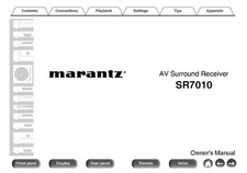 Marantz SR7010 Receiver Owners Instruction Manual