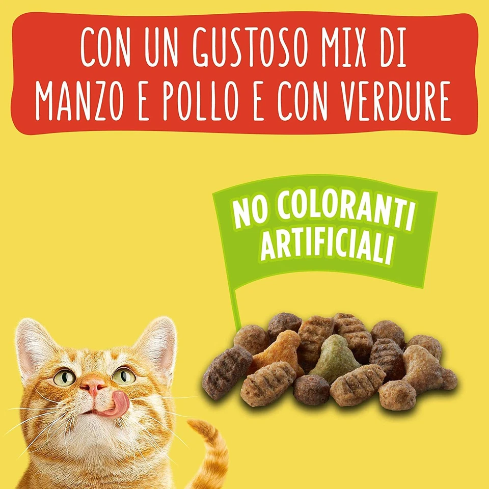 FRISKIES CROCCHETTE GATTO CROCCANTINI PER GATTI ADULTI MANZO POLLO VERDURE 400g - Immagine 3 di 4