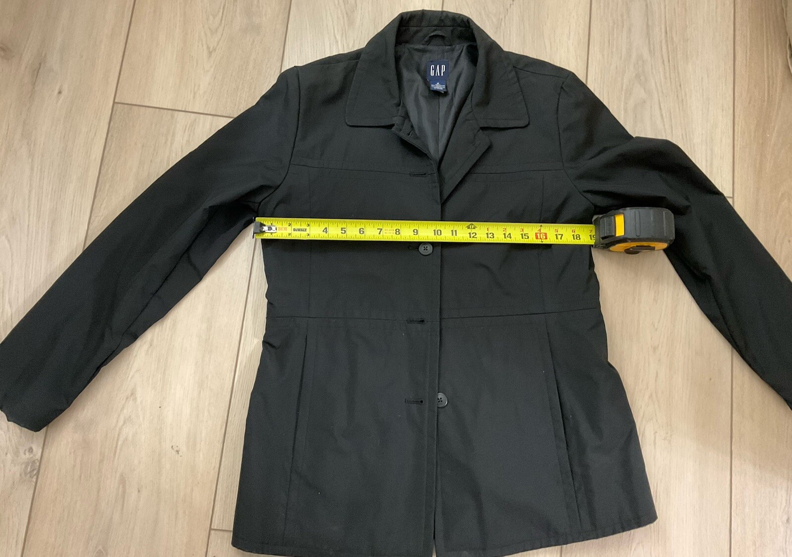 GAP Long Sleeve Collared  Button Down Jacket Pea … - image 2