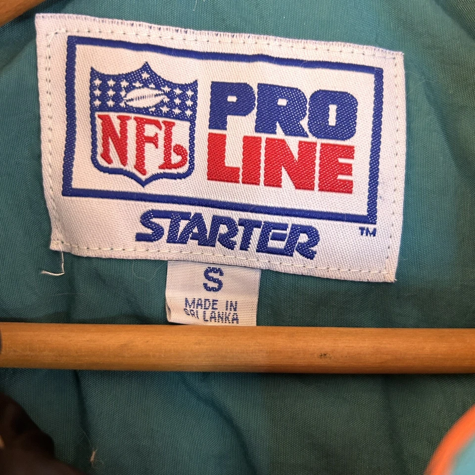 Винтажный Miami Dolphins NFL молодежи S стартер Proline 1/2 молнии пуловер пуховик куртка - Изображение 4 из 4
