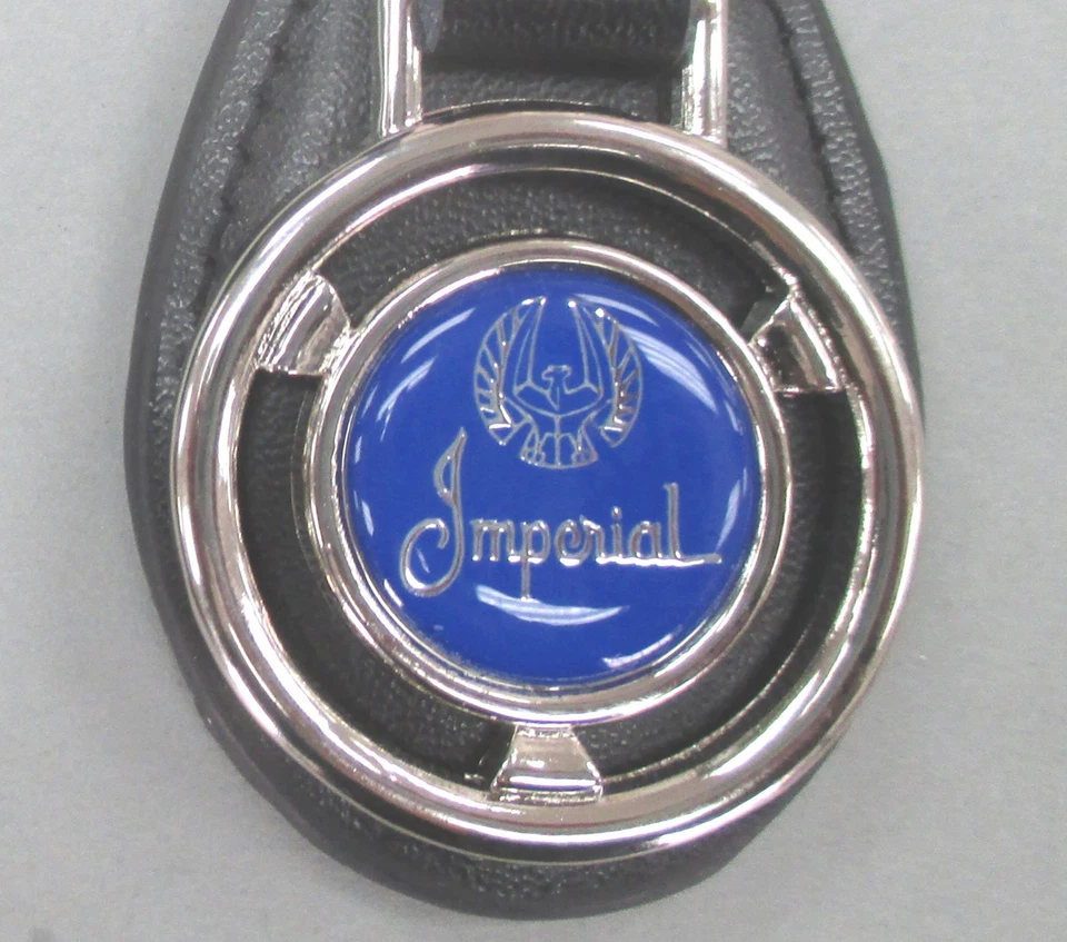 蓝色 IMPERIAL 1321 克莱斯勒迷你方向盘皮革钥匙圈 1952 1953 1954 — 第 2/4 张图片