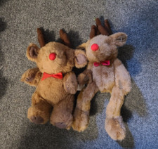 Lot Of 2 Vintage Reindeer With Antlers Jointed Legs  Arms