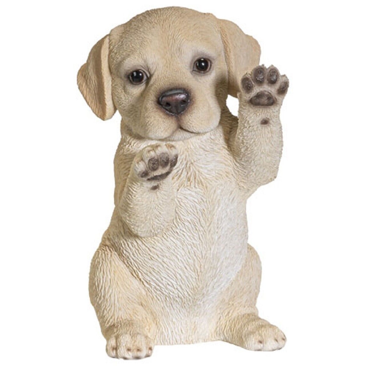 HiLine Labrador Welpe Figur – Heulende Gelbe Hundestatue Aus Polyresin, 13 X 10 X 17 Cm