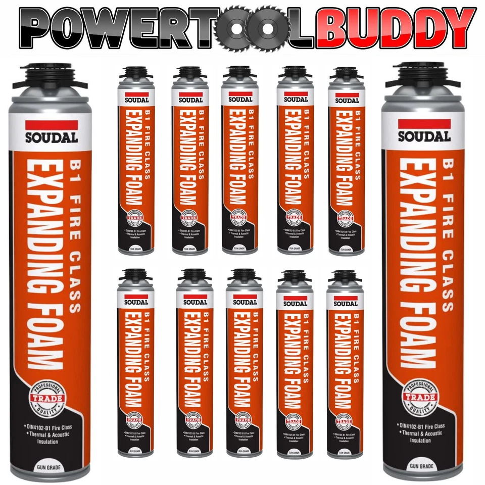 Soudal B1 Fire & Acoustic Expanding Foam 750ML Box Of 12
