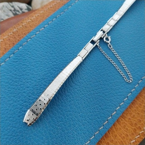 10k White Gold-Filled Single-Lug JB Champion Ladies Unused Vintage Watch Band - Picture 2 of 7