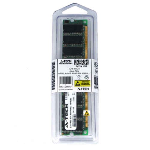 1GB DIMM Asus A8N8L A8N-E A8NE-FM A8N-SLI A8N-SLI SE A8N-VM PC3200 RAM Speicher - Bild 1 von 1