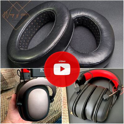Lambskin Leather Ear Pad Foam Cushion For Redragon H510 Zeus,H520 Icon Headset